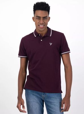 Polera Polo de Piqué Flex con Ribete