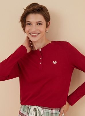 Polera Manga Larga Algodón Red