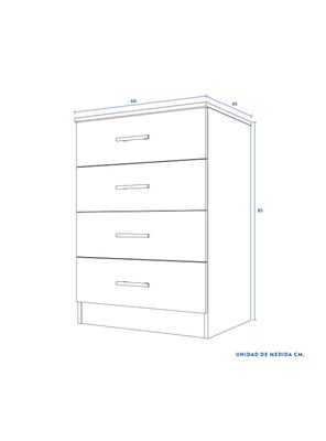 Imagen 2 del producto Cómoda Fénix Cerezo 4C