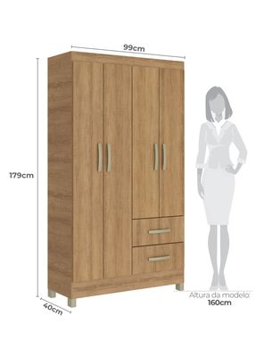 Imagen 2 del producto Clóset 4 Puertas 2 Cajones