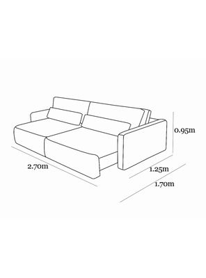 Imagen 2 del producto Sofá Siena Extensible y Reclinable 125 - 170 cm