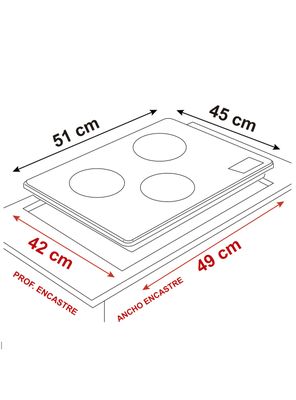 Imagen 2 del producto Encimera de Inducción 3 Zonas CEI-4342NG