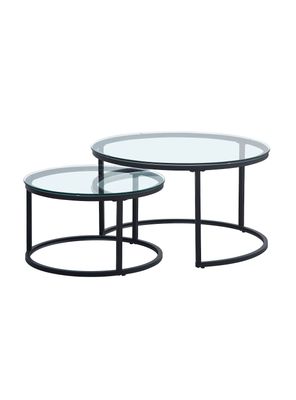 Imagen 2 del producto Mesa Centro Nido Redonda Vidrio 2 Piezas