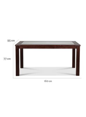 Imagen 2 del producto Juego de Comedor Ñuble Vidrio + 6 Sillas Chocolate Beige