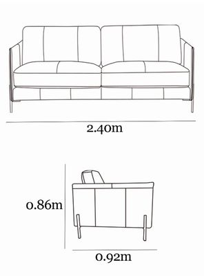 Imagen 2 del producto Sofá Cuero Chabli 3 Cuerpos