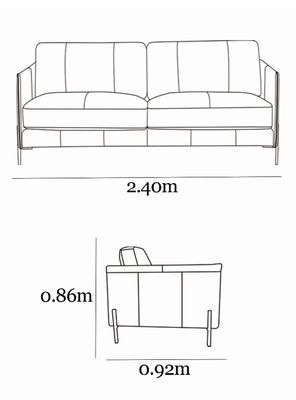 Imagen 2 del producto Sofá Chabli Cuero 3 Cuerpos