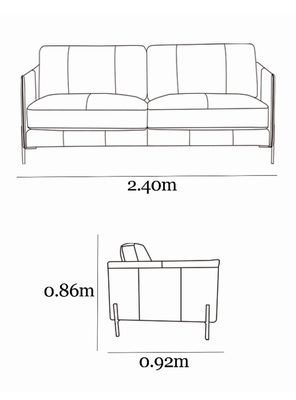 Imagen 2 del producto Sofá Cuero 3 Cuerpos Chabli
