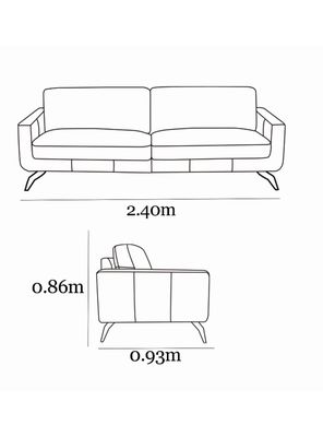 Imagen 2 del producto Sofá Trivento Cuero 3 Cuerpos
