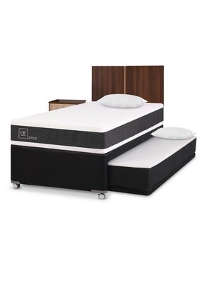 Diván Ortopedic Black 1.5 Plazas + Set Mubeles + Almohadas