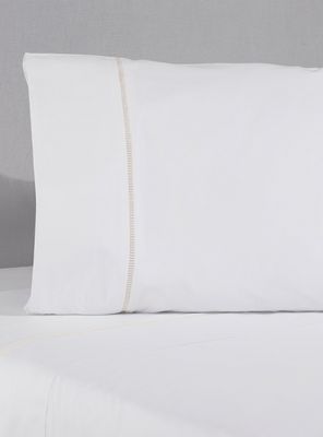 Sábana 1.5 Plaza 220 Hilos Deshilado Bicolor