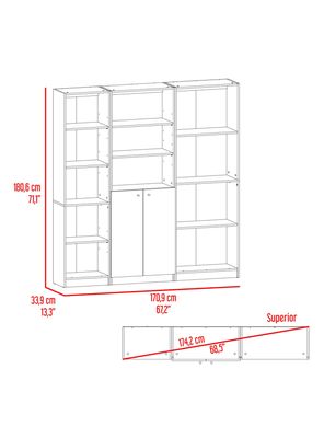Imagen 2 del producto Combo Home Estante 45 cm + Estante 2 Puertas + Estante 4R