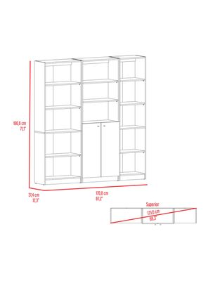 Imagen 2 del producto Combo Home Estante 5R + Estante 2P + Estante 45 cm