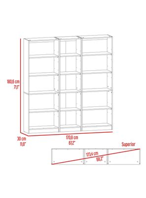 Imagen 2 del producto Combo Home 2 Estantes 62 cm + Estante 45 cm