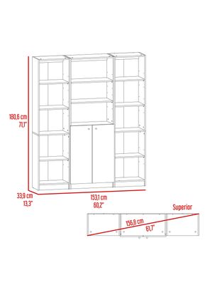 Imagen 2 del producto Combo Home 2 Estantes 45 cm + Estante 2P