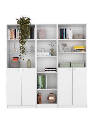 Combo 2 Estante 2 Puertas + Estante 45 cm