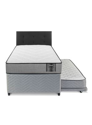 Imagen 2 del producto Diván Star 1 Plaza + Respaldo Royal Negro