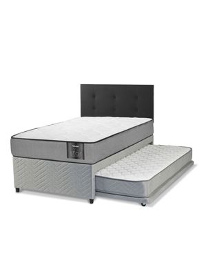 Diván Star 1.5 Plazas + Respaldo Royal Negro