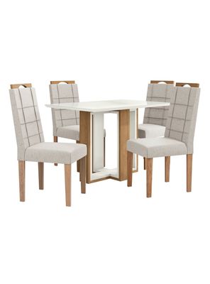 Juego Comedor Parma + 4 Sillas