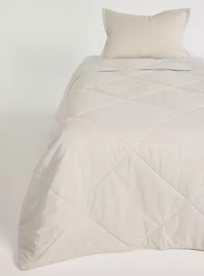 Quilt  1.5 Plazas Rombos Lino