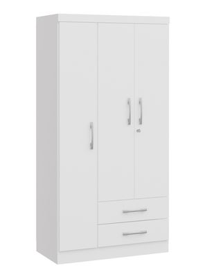 Clóset Leticia 3 Puertas 2 Cajones Blanco
