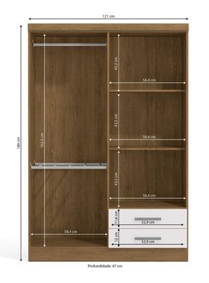 Imagen 2 del producto Clóset Josefa 4 Puertas 2 Cajones Blanco