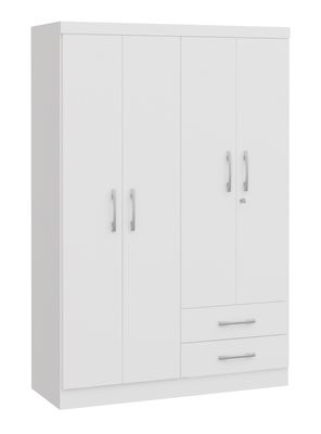 Clóset Josefa 4 Puertas 2 Cajones Blanco