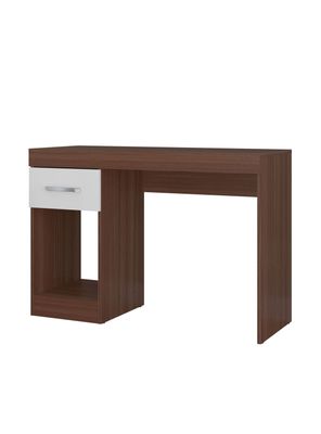 Escritorio Be Design Practic Blacno 1 Repisa y 1 Cajón