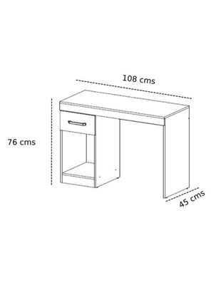 Imagen 2 del producto Escritorio Be Design Practic Blacno 1 Repisa y 1 Cajón