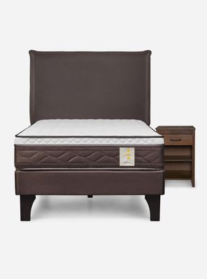 Imagen 2 del producto Cama Europea New style 4 1 Plaza + Respaldo + Velador Maurice