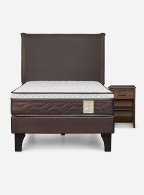 Imagen 2 del producto Cama Europea New style 4 1.5 Plazas + Respaldo + Velador Maurice
