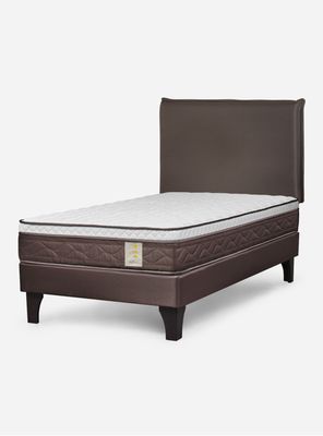 Imagen 1 del producto Cama Europea New style 4 1.5 Plazas + Respaldo Maurice Chocolate