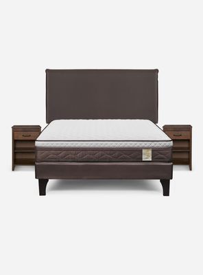 Imagen 2 del producto Cama Europea New style 4 2 Plazas + Respaldo + Veladores Maurice