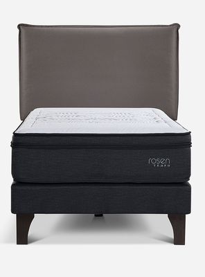 Imagen 2 del producto Cama Europea Tempo 1.5 Plazas + Respaldo Maurice Chocolate