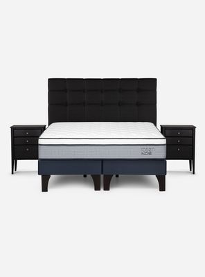Imagen 2 del producto Cama Europea Indie King Base Dividida + Respaldo + Veladores Issey