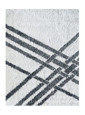 Alfombra Shaggy Gardenia 150 x 200 cm White