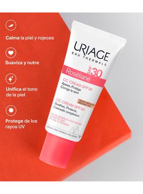 Imagen 2 del producto Crema Uriage Antirojeces CC Roséliane SPF30 40 ml
