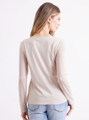 Imagen 2 del producto Polera de Malla Estampada con Forro