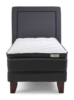 Cama Europea Hybrida Base Dividida 2 Plazas + Respaldo