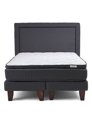 Cama Europea Hybrida Base Dividida King + Respaldo