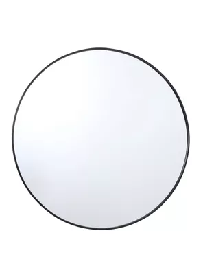 Espejo Redondo 100 cm Negro
