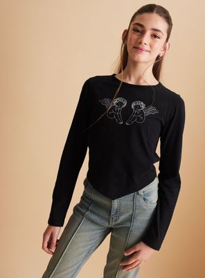 Polera Manga Larga Modelo Frontal Print