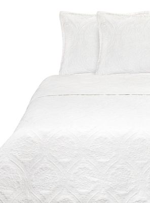 Quilt 2 Plazas Unicolor White