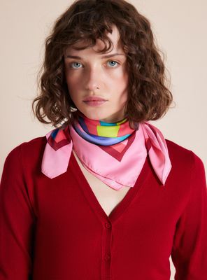 Pañuelo Estampado Abstracto Satinado