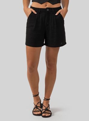 Short Aroa Lino con Botón