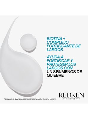 Imagen 2 del producto Set Fortalecedor de Largos Cabello Quebradizo Extreme Length Shampoo 300ml + Acondicionador 300ml Redken