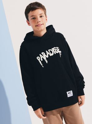 Polerón con Gorro y Frontal Print