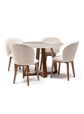 Imagen 1 del producto Juego de Comedor Abbey Redondo + 4 Sillas