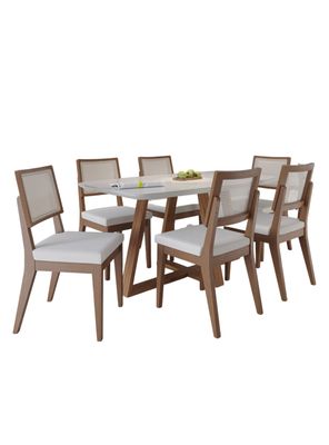 Juego Comedor Bennet + 6 Sillas Saga