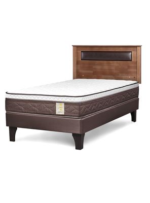 Cama Europea New Style 4 Plus 1 Plaza + Respaldo Ferrara