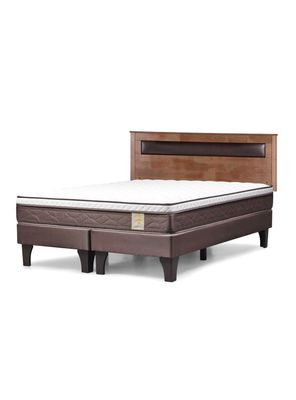 Cama Europea New Style 4 Plus King + Respaldo Ferrara